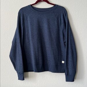 Vuori Long Sleeve Halo Crew Navy Blue Heather